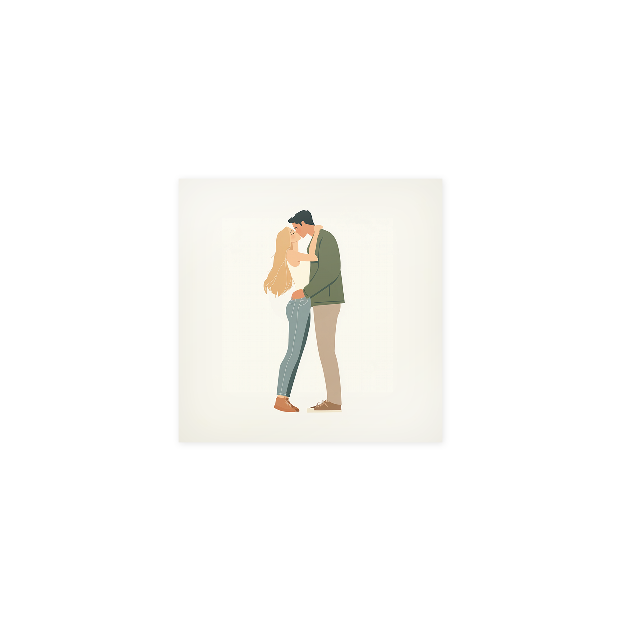 A personalized poster photo print of a couple kissing, printed with your favorite moments