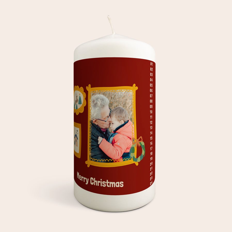 Personalised candle - Christmas Advent Candle Personalised candle - Christmas Advent Candle