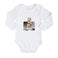 Personalised baby romper - Baby's first Christmas - White - 50/56