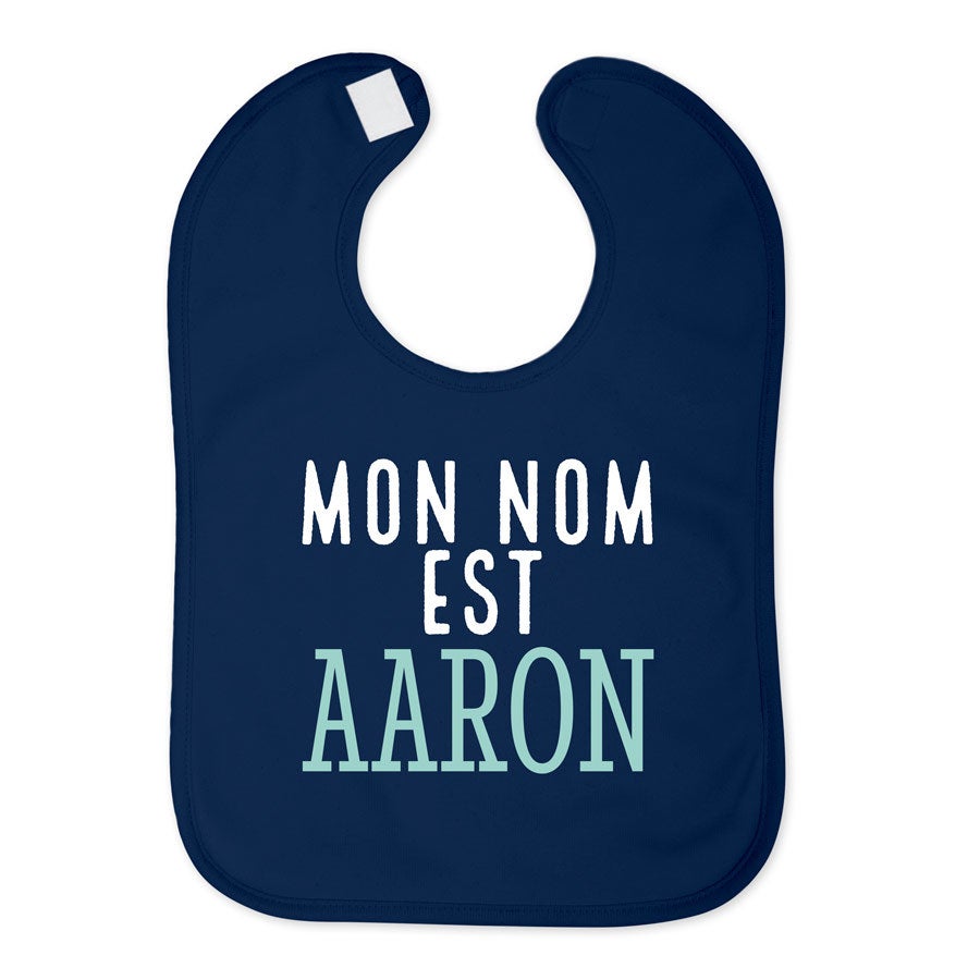 Bavoir personnalisé - Bleu marine