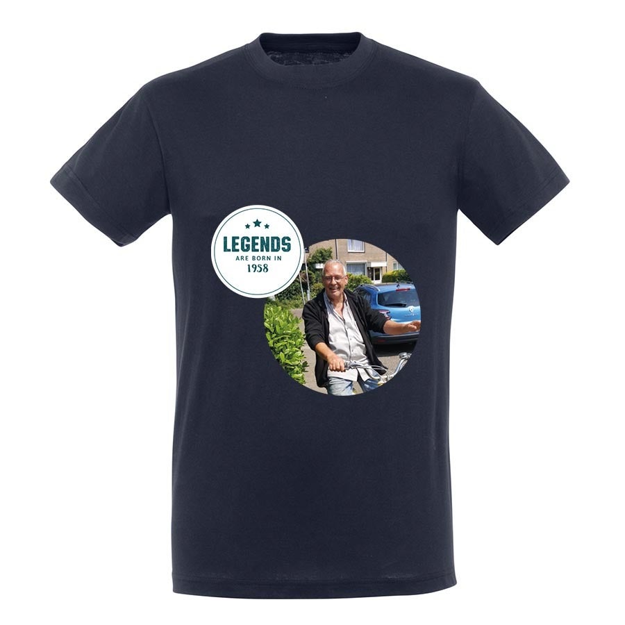 T-shirt voor mannen bedrukken - Navy - L