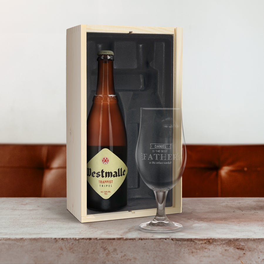 Personalised Beer Gift Box - Father's Day - Engraved Glass Personalised Beer Gift Box - Father's Day - Engraved Glass