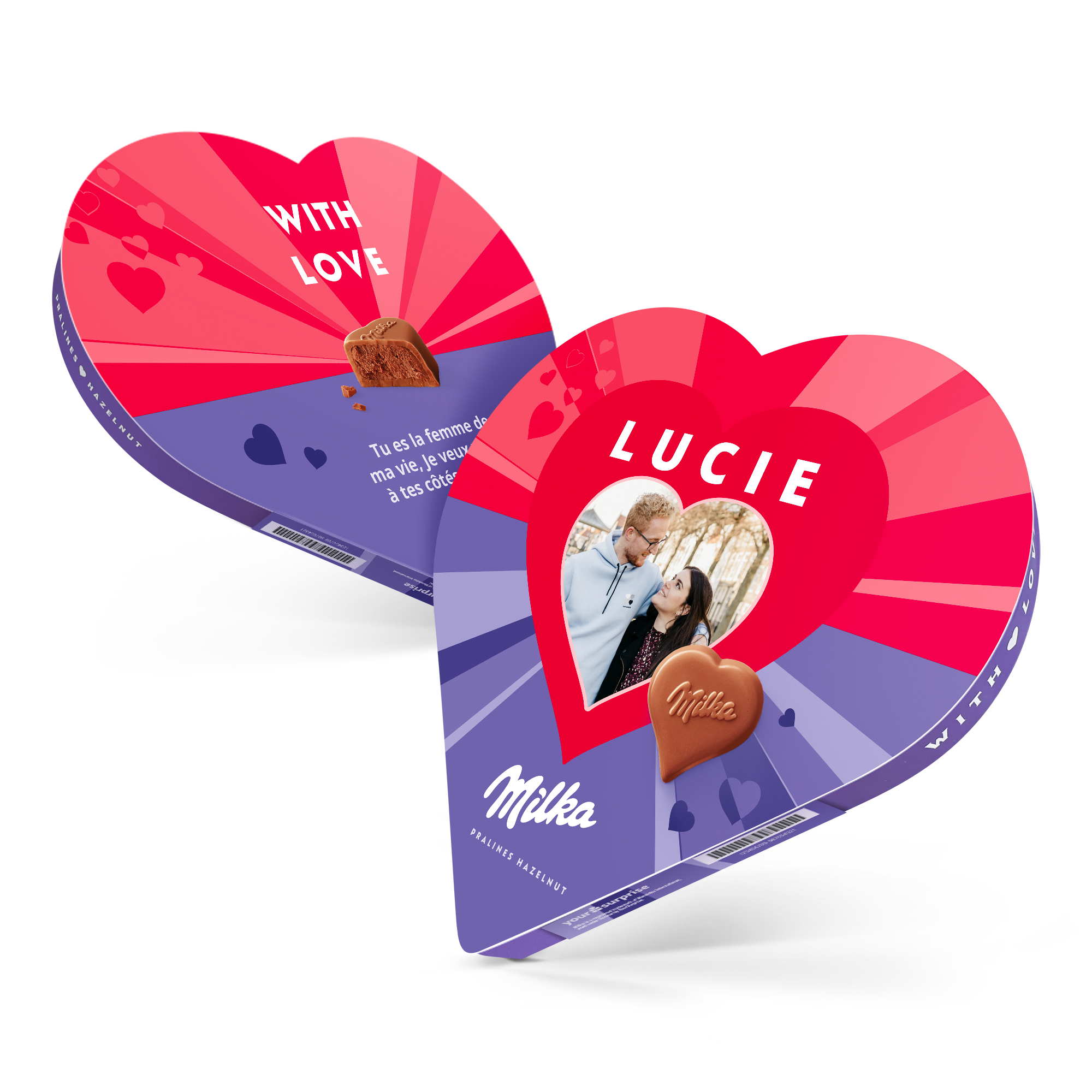 Coeur en chocolat Milka