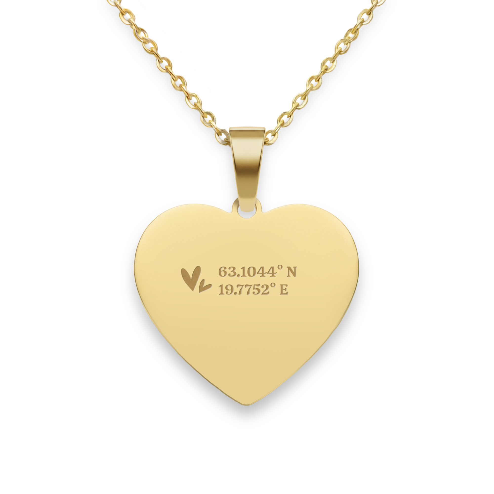 Collana con cuore inciso