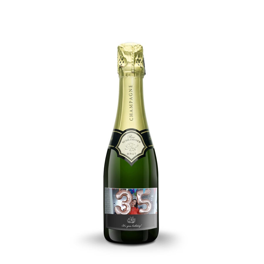 Champagne with personalised label - Rene Schloesser - 375 ml