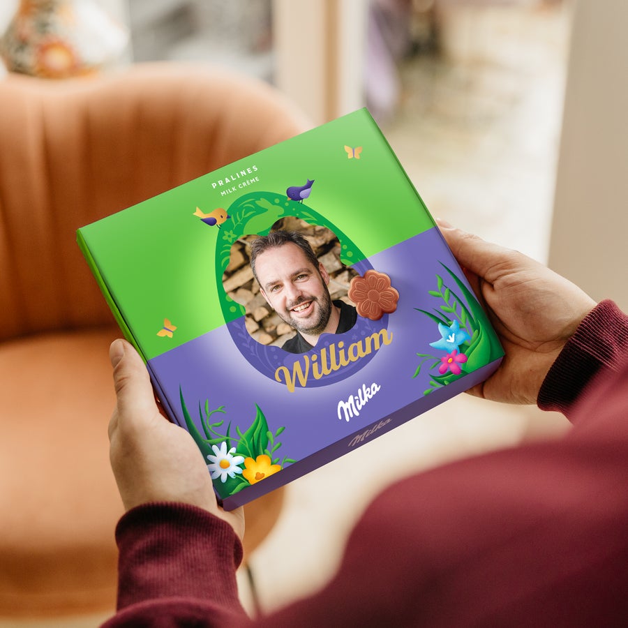 Personalised Milka Chocolate Gift Box - Easter