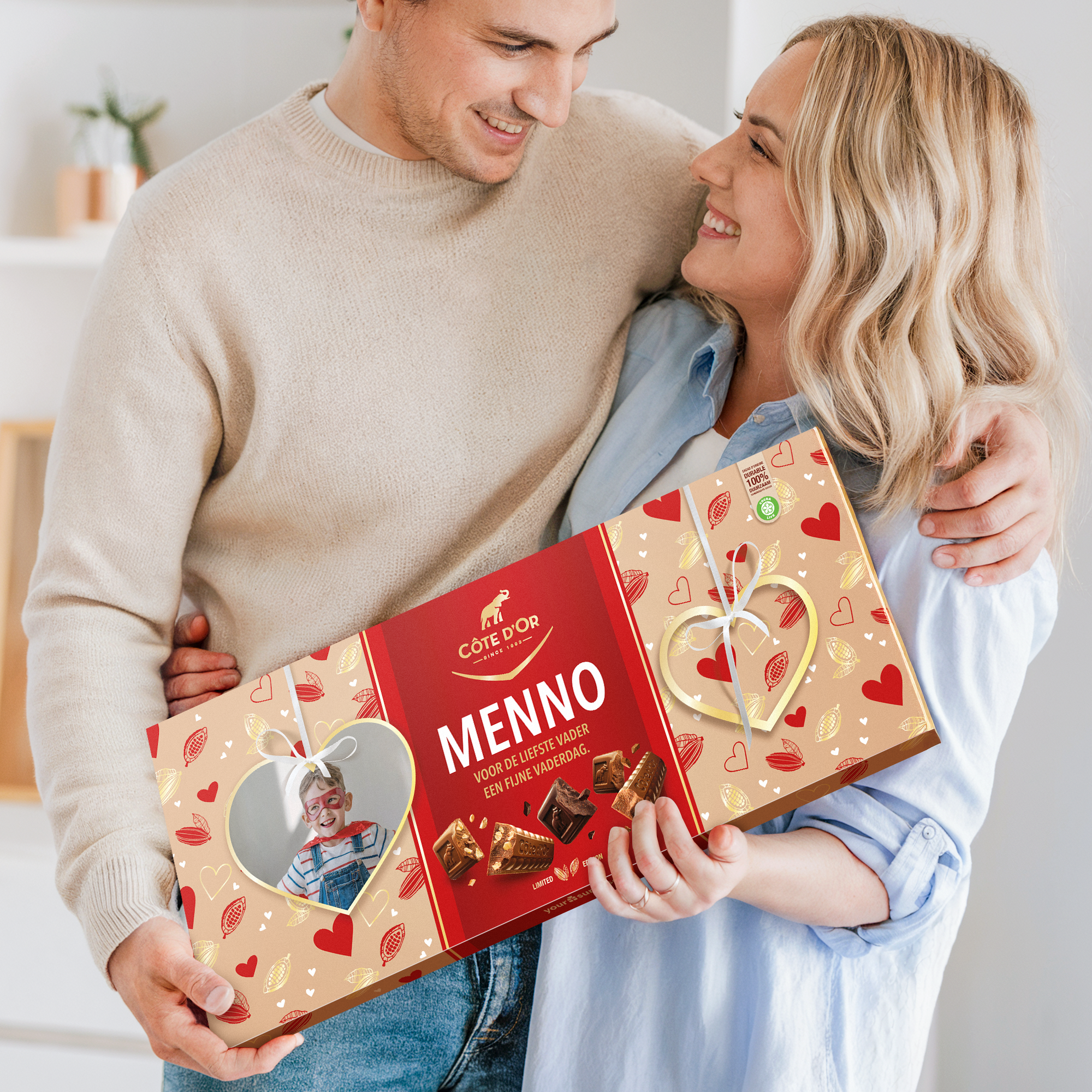 Cadeaublik met Côte d'Or chocolade