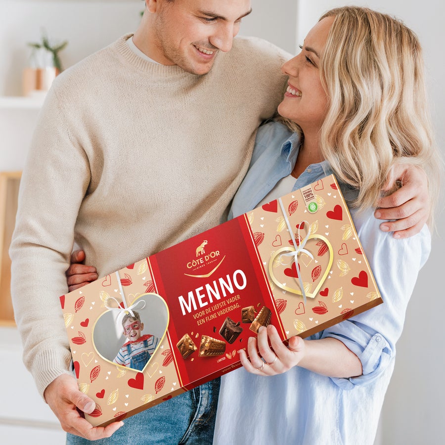 Cadeaublik met Côte d'Or chocolade