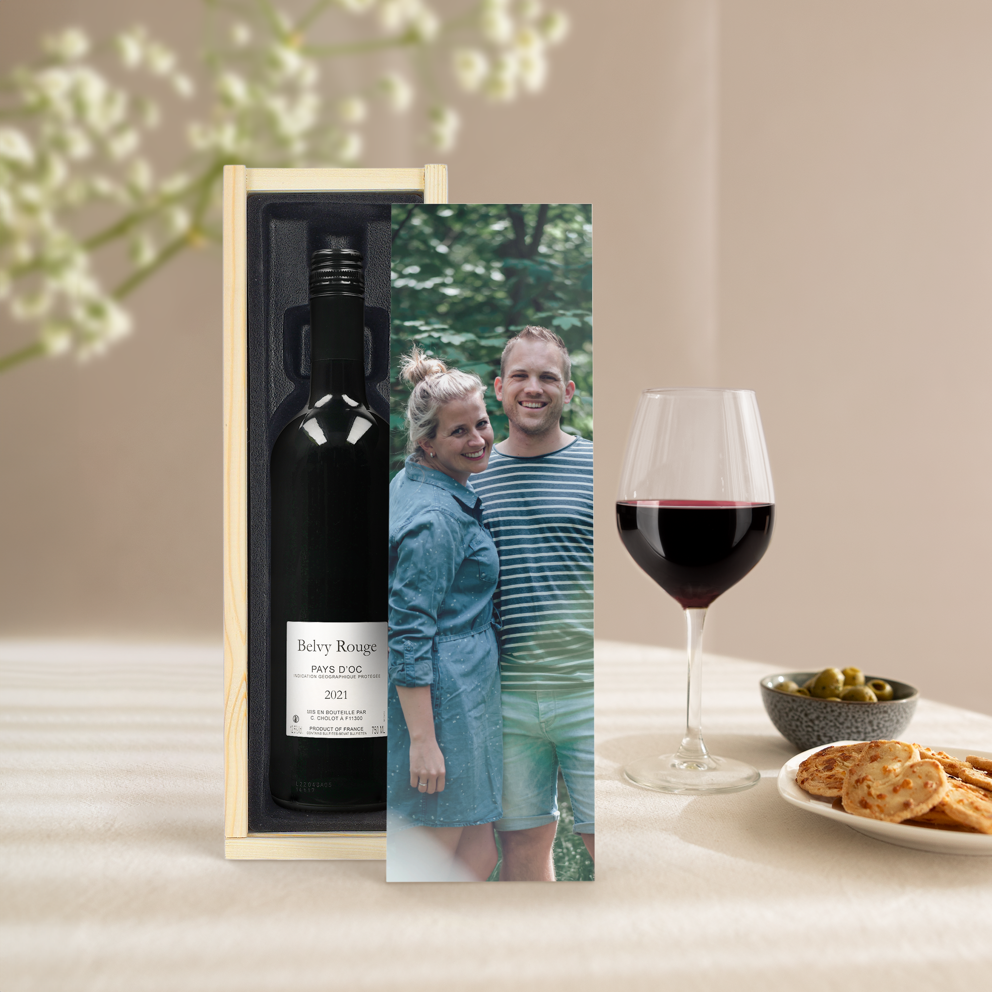 Personalizowane czerwone wino Belvy