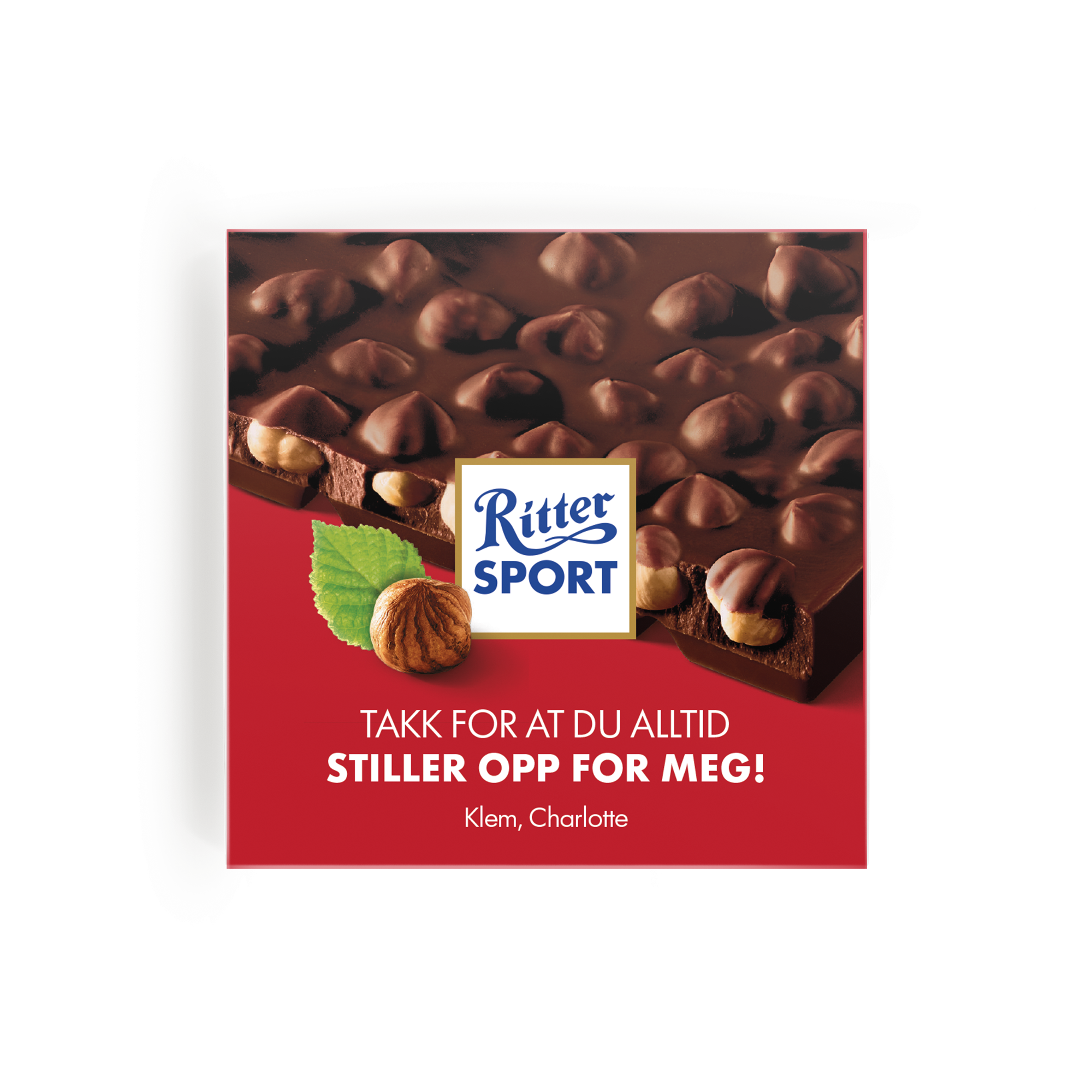 Personlig Ritter Sport sjokolade