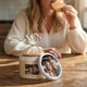Stroopwafel-rasia painetulla kannella - Pyöreä
