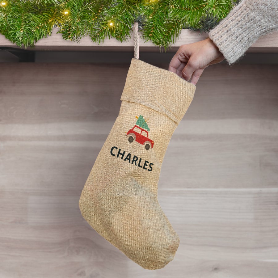 Ciorap personalizat de Crăciun de pânză
