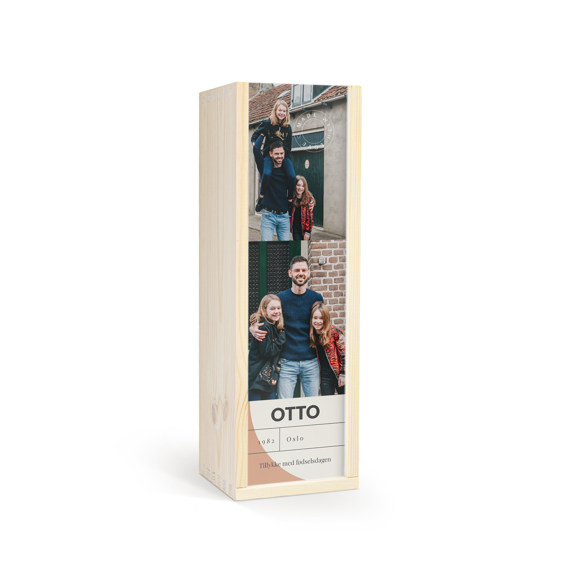 Whiskey i personlig trækasse - Jack Daniels Honey Bourbon