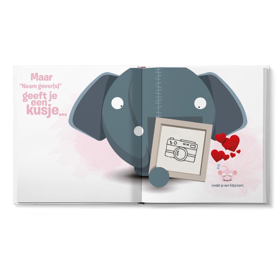 Boek "Een kusje voor mijn Tutje" personaliseren