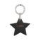 Schlüsselanhänger aus Leder gravieren mit Namen - Stern  - Schwarz