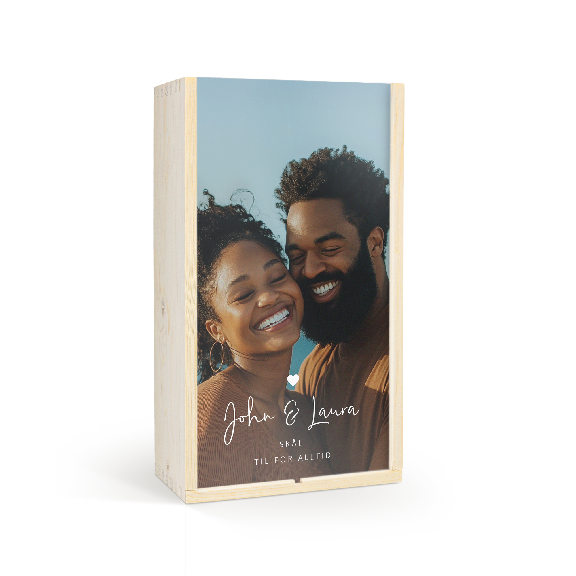 Personlig treboks for vin