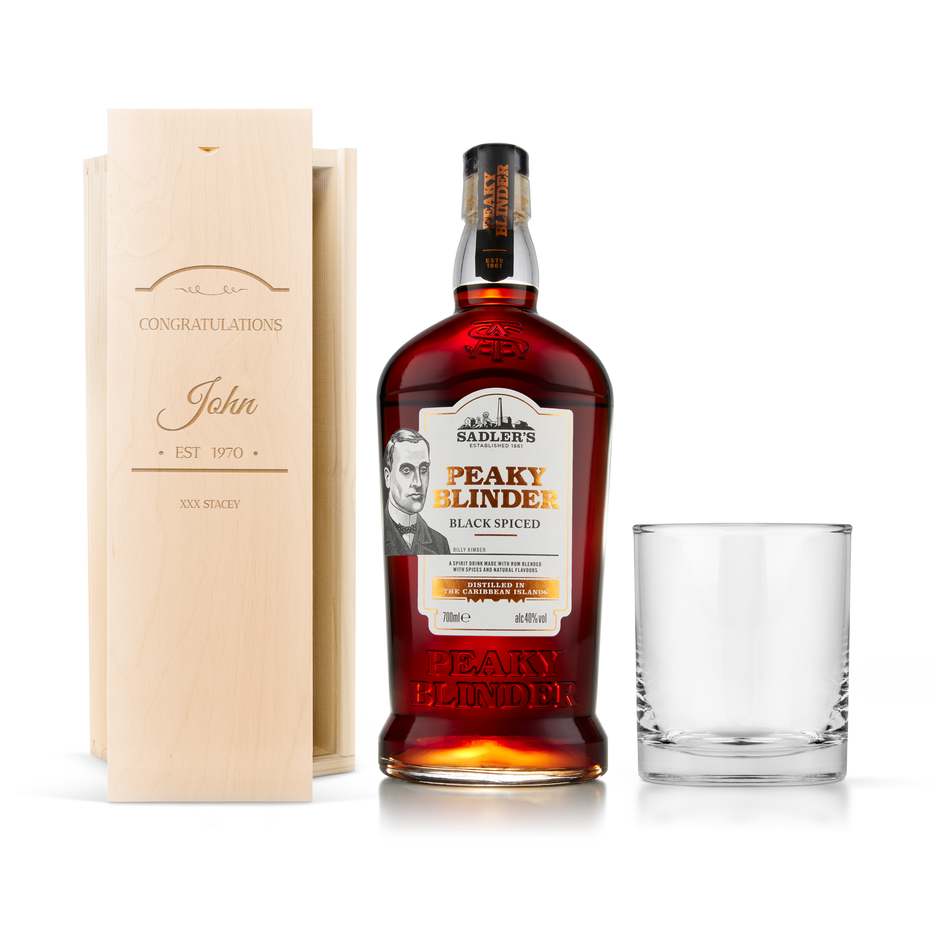 Set Peaky Blinders Ron convaso - Tapa grabada