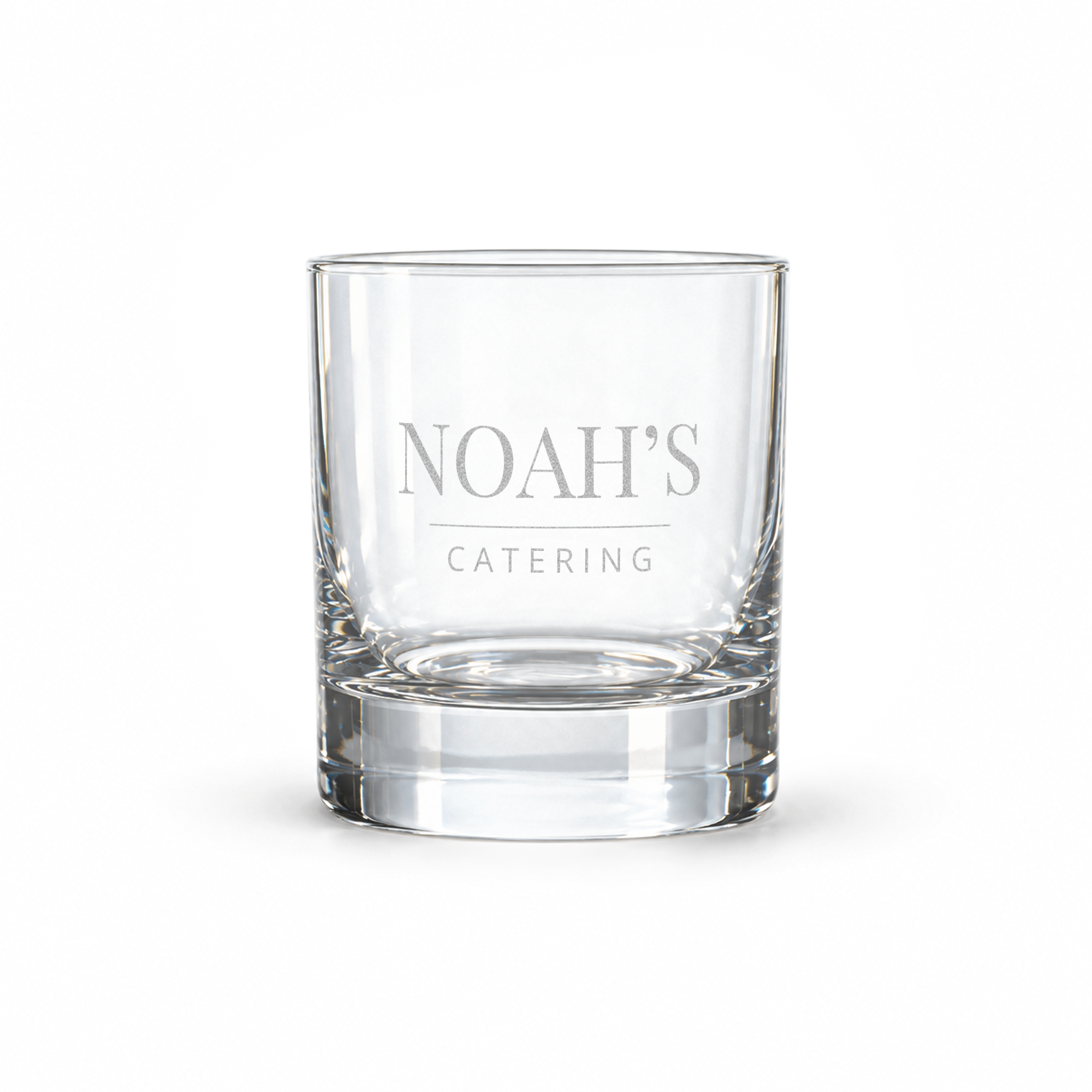 Personaliserad Whisky Adventskalender med glas graverat med namnet Noahs Catering