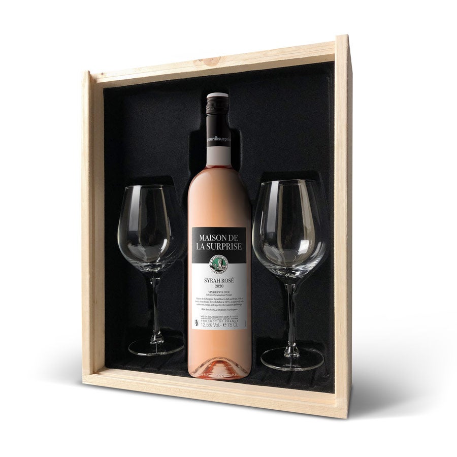 Personalised wine gift set - Maison de la Surprise Syrah