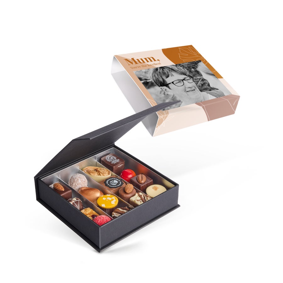 Skriv ut en luksus gaveeske med sjokolade - Morsdag ( 16  stk)