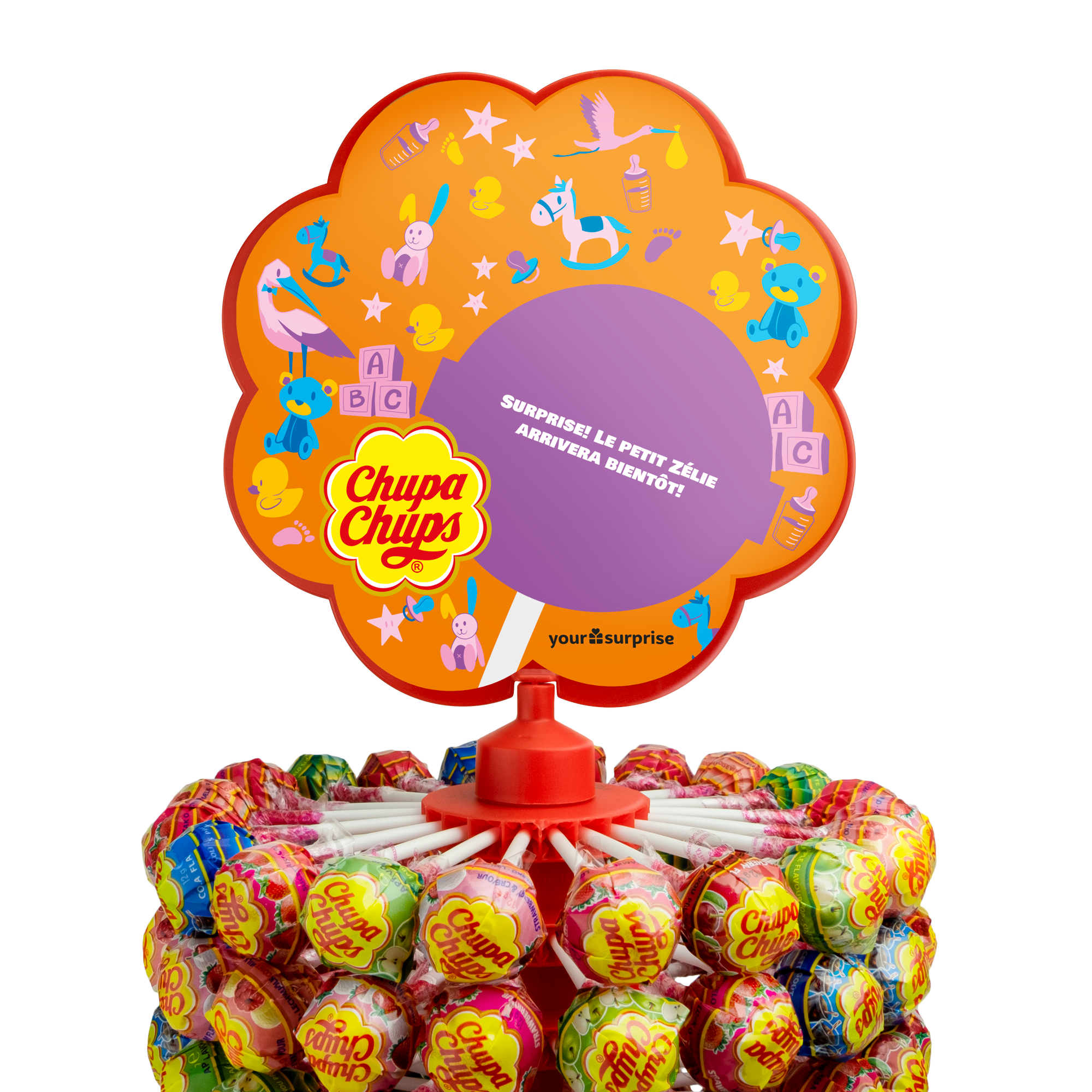 Tour Chupa Chups personnalisée