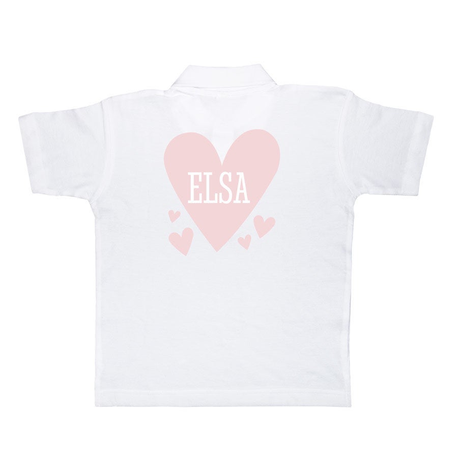 Personalised polo t-shirt - Children - White - 6 yrs