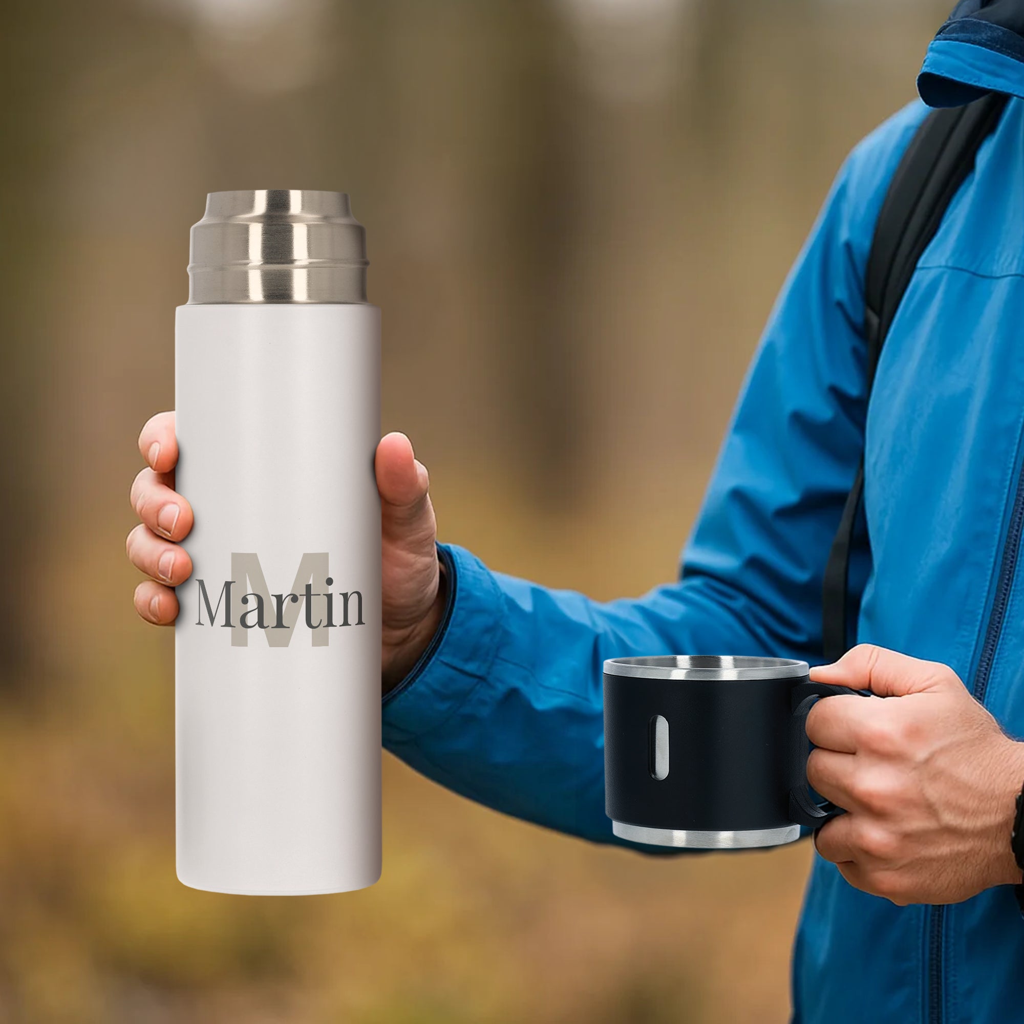 Termos z kubkiem - personalizowany - 500 ml