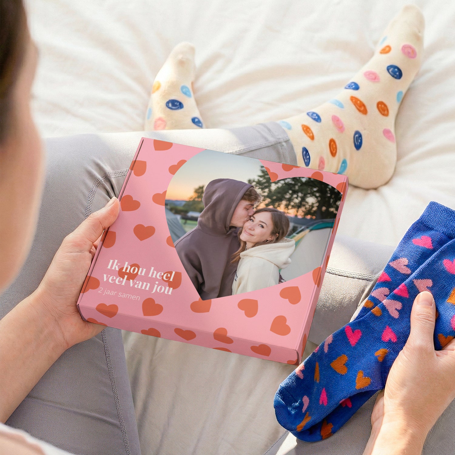 Sokken giftbox personaliseren - 2 paar sokken - 35-38