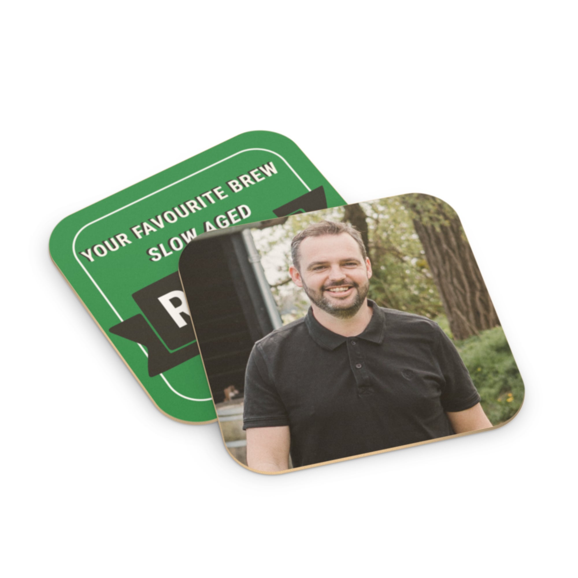 Personalizowane podkładki pod piwo - Kwadratowe - 6 sztuk