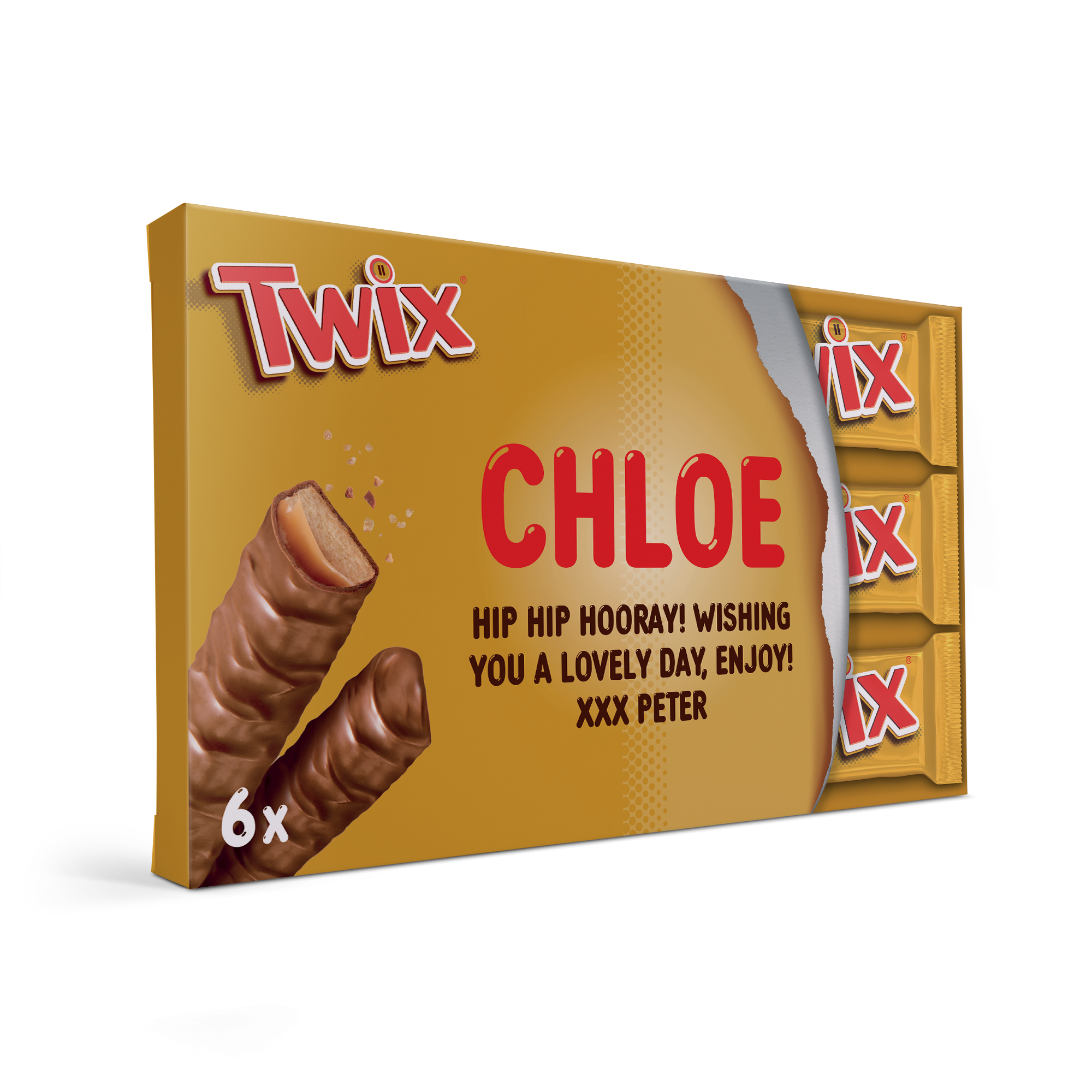Barra de chocolate personalizada Twix
