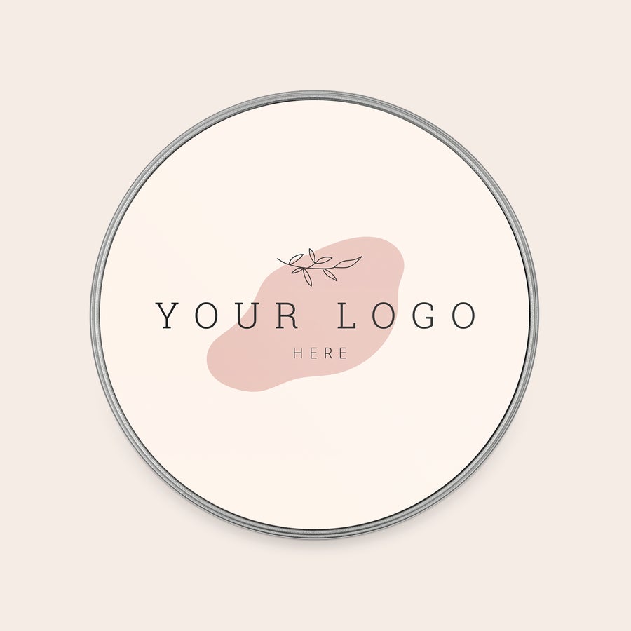 Bewaarblik bedrukken Rond bewaarblik met bedrukbare deksel voor een eigen logo, naam of foto.