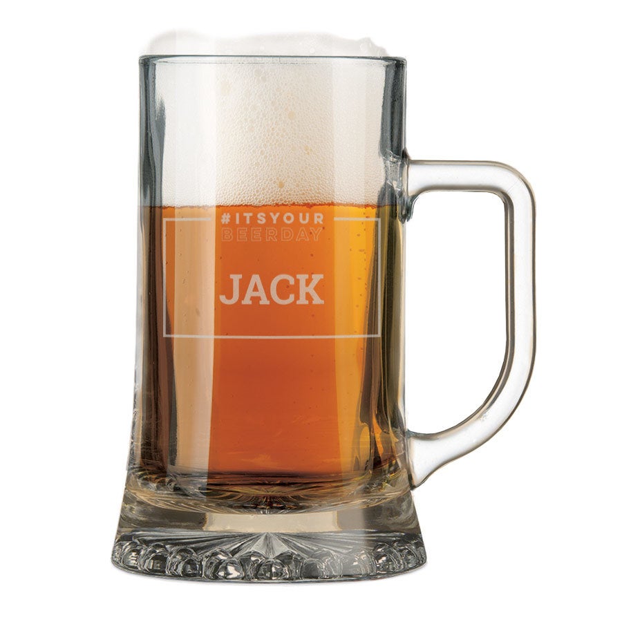 Personalised Engraved Glass Beer Mug Yoursurprise