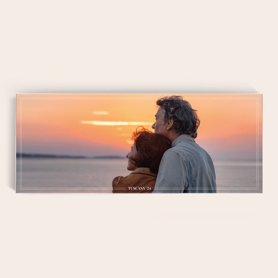 Méga tablette de chocolat Côte d'Or personnalisée Tablette de chocolat Côte d'Or XXL personnalisée avec un couple au coucher du soleil et l'inscription TUSCANY 24