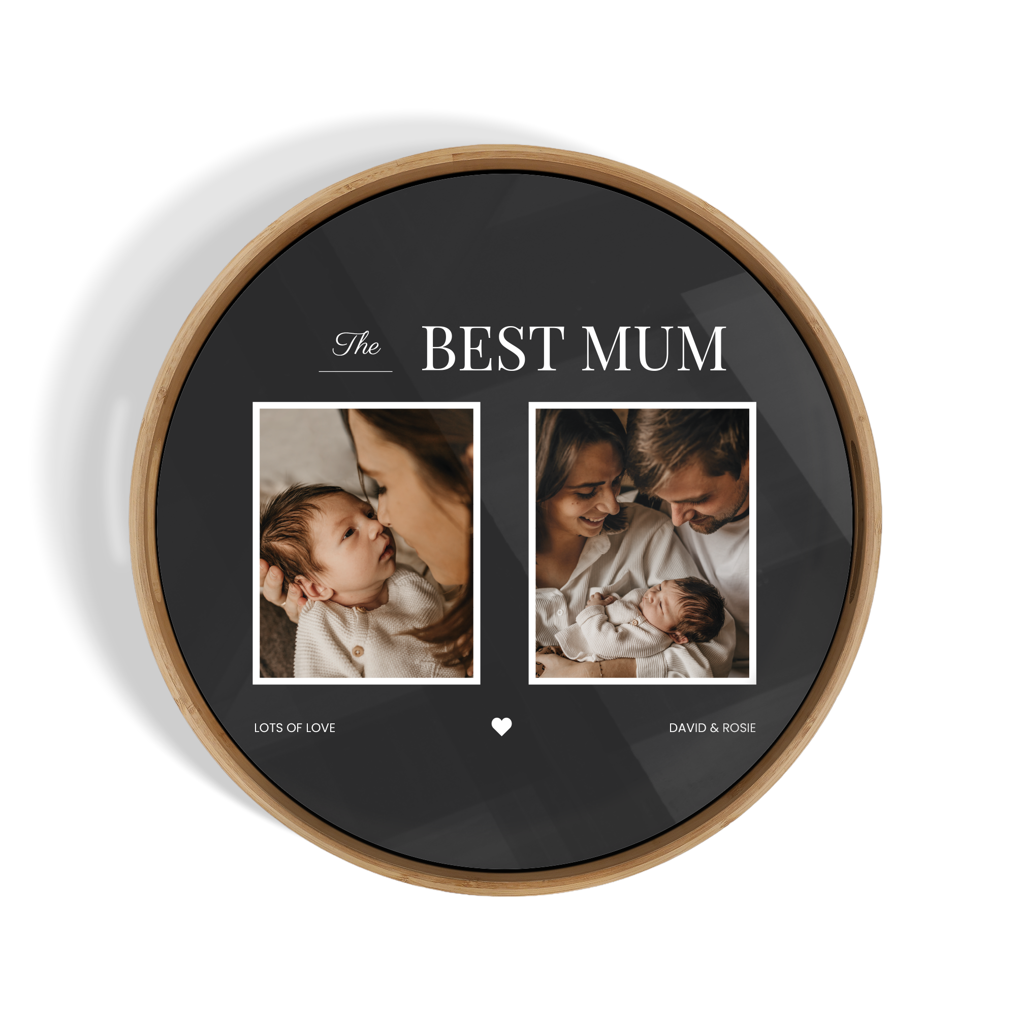 Tava de servire personalizata - Rotunda