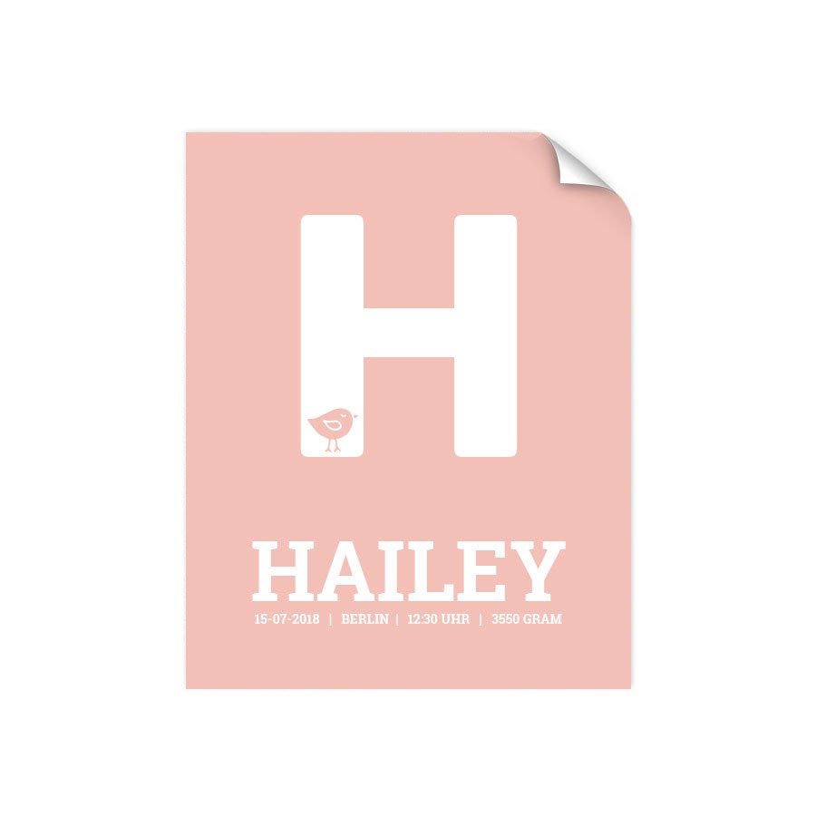 Geburtsposter - 40 x 50 cm