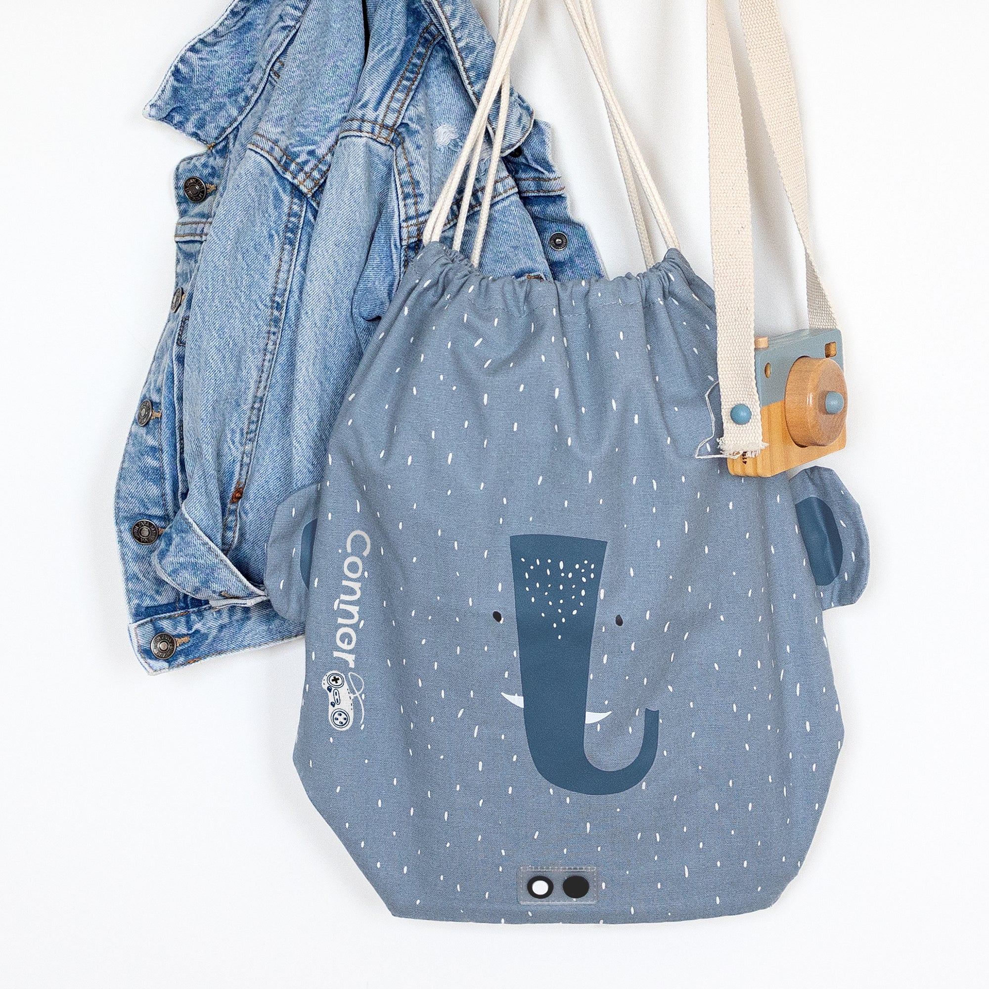 Personalised drawstring bag - Elephant