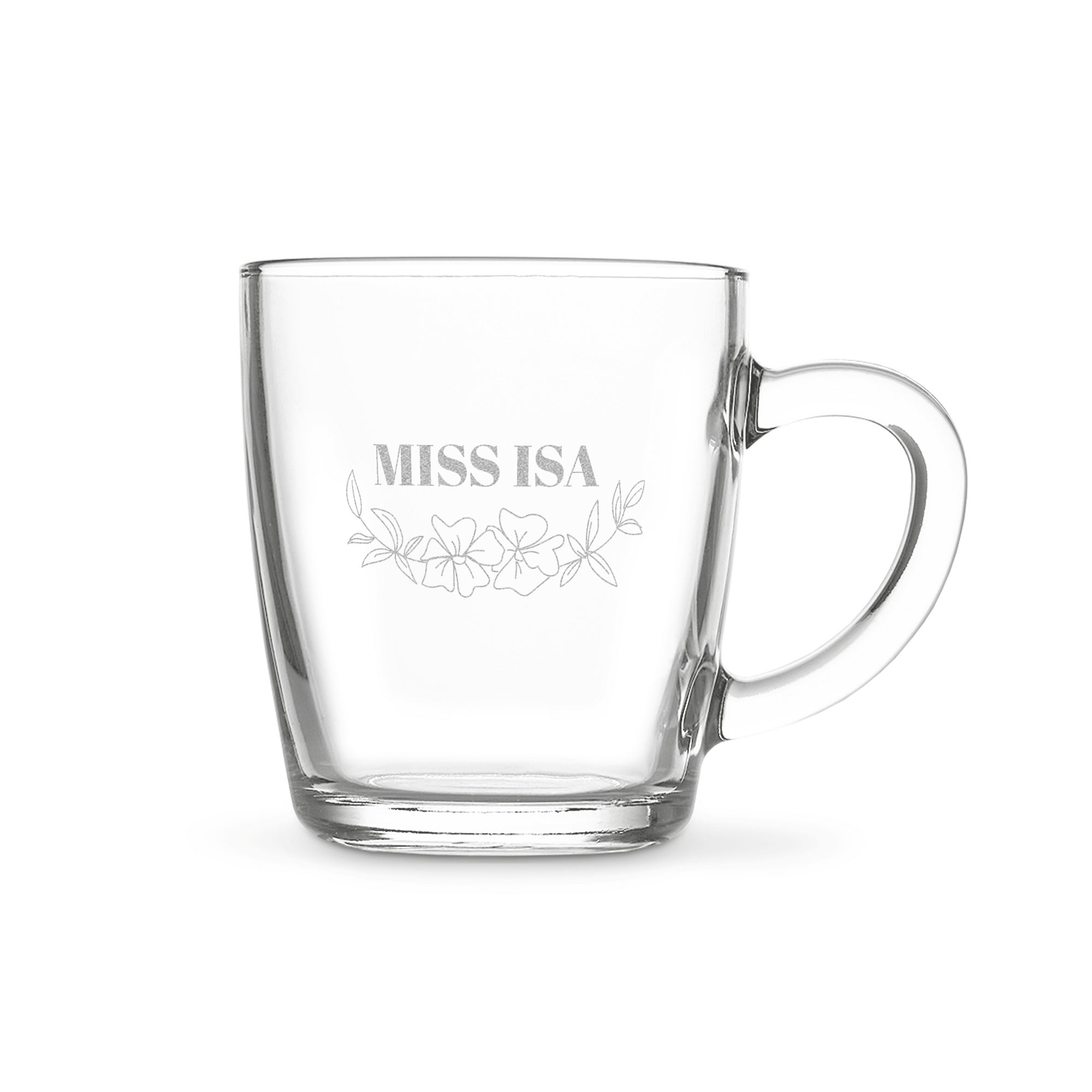 Personalised glass mug - Teacher - Engraved