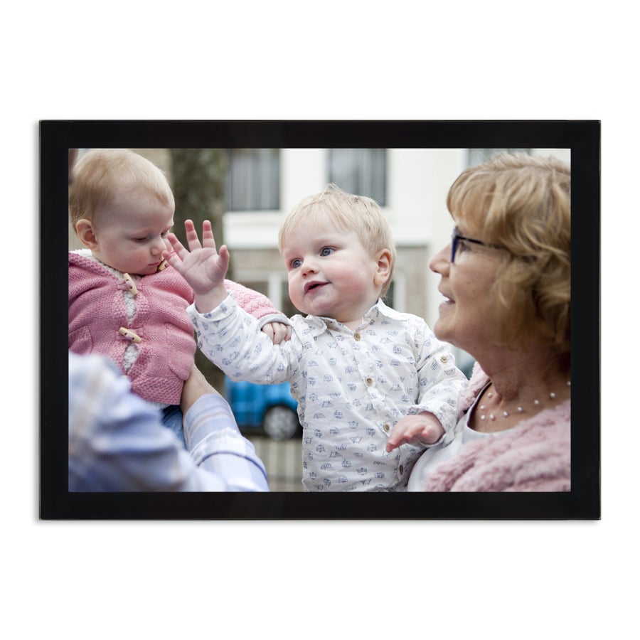 Cadre photo en verre personnalisé