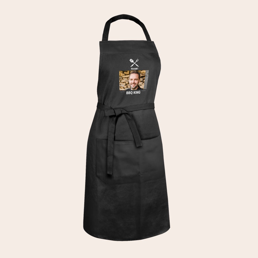 Personalizovaná BBQ Zástěra - černá Personalizovaná BBQ Zástěra - černá