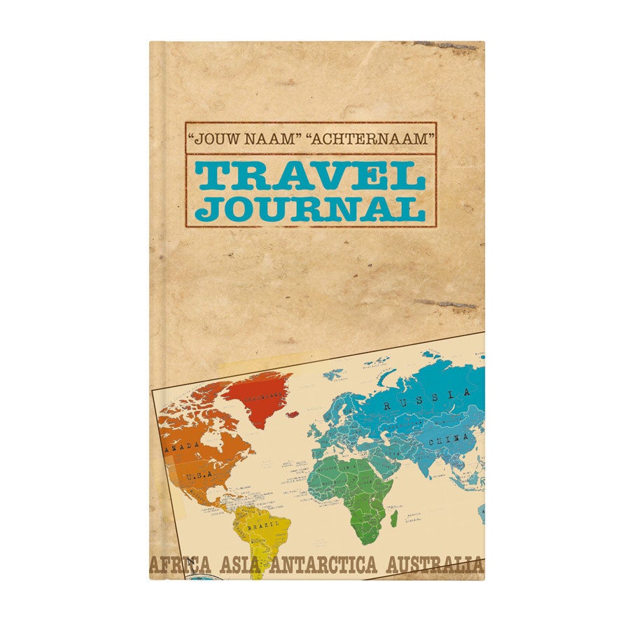 Travel journal met naam en foto - Hardcover