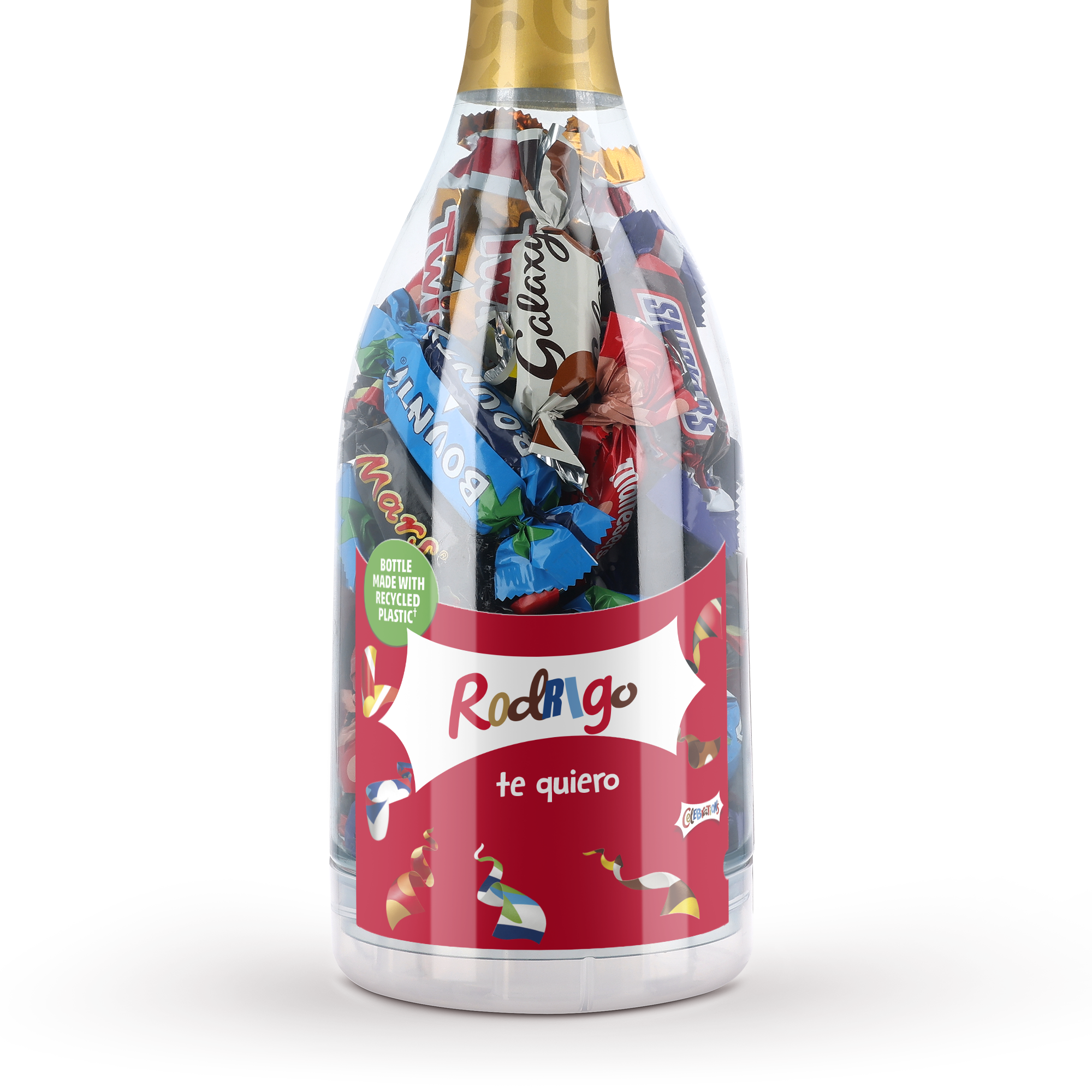 Chocolates Celebrations con nombre y foto