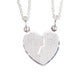 Collier coeur séparable - Initiales - Argent