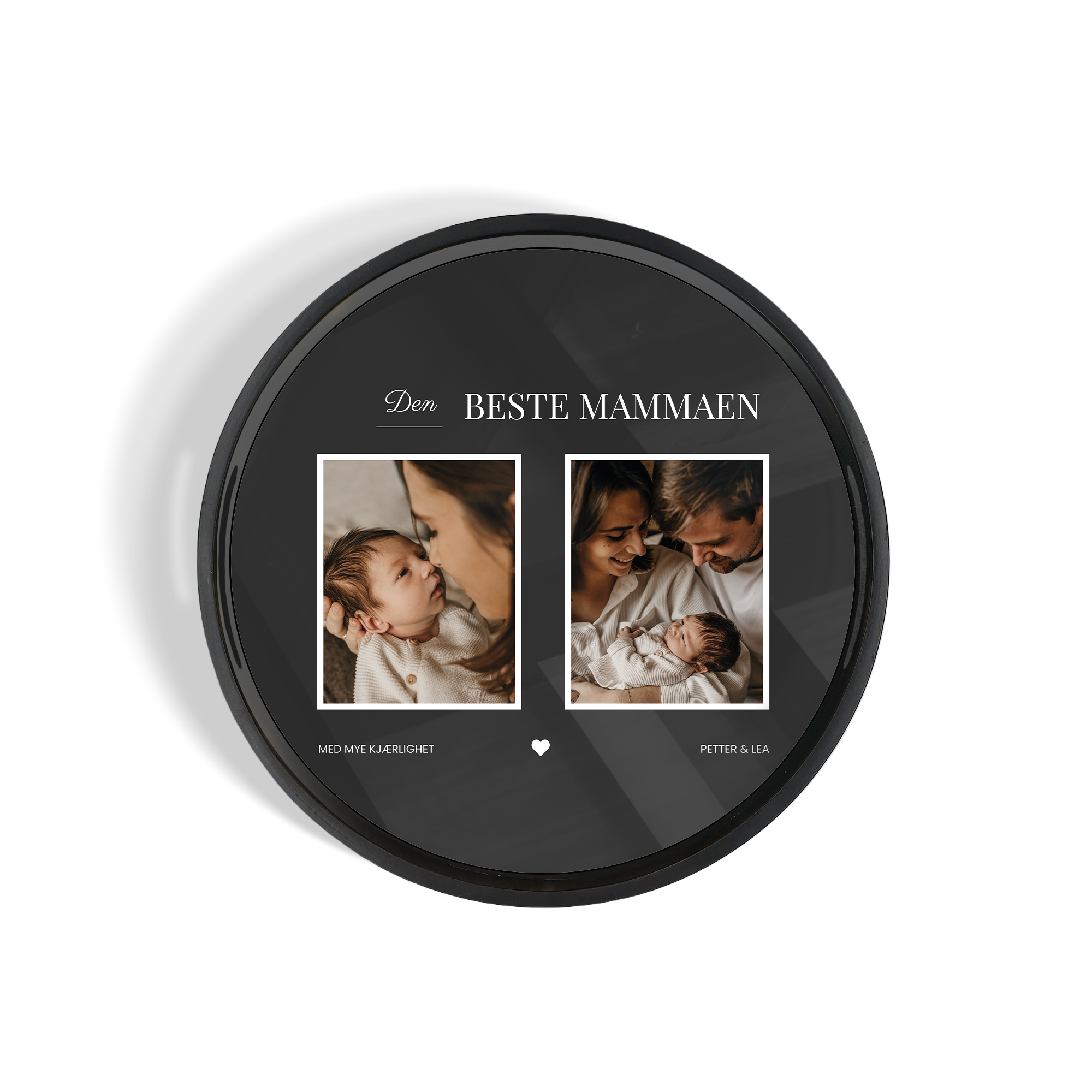 Personlig rundt serveringsbrett