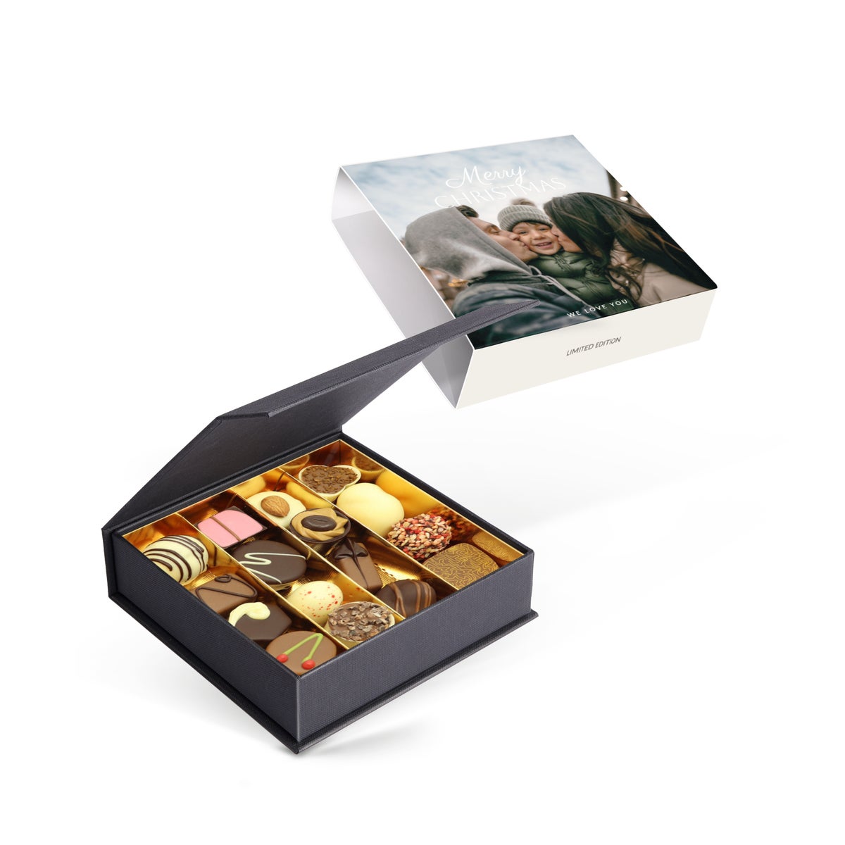 Personlig julechokolade gaveæske - 9 stk.