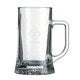 Engraved glass beer mug