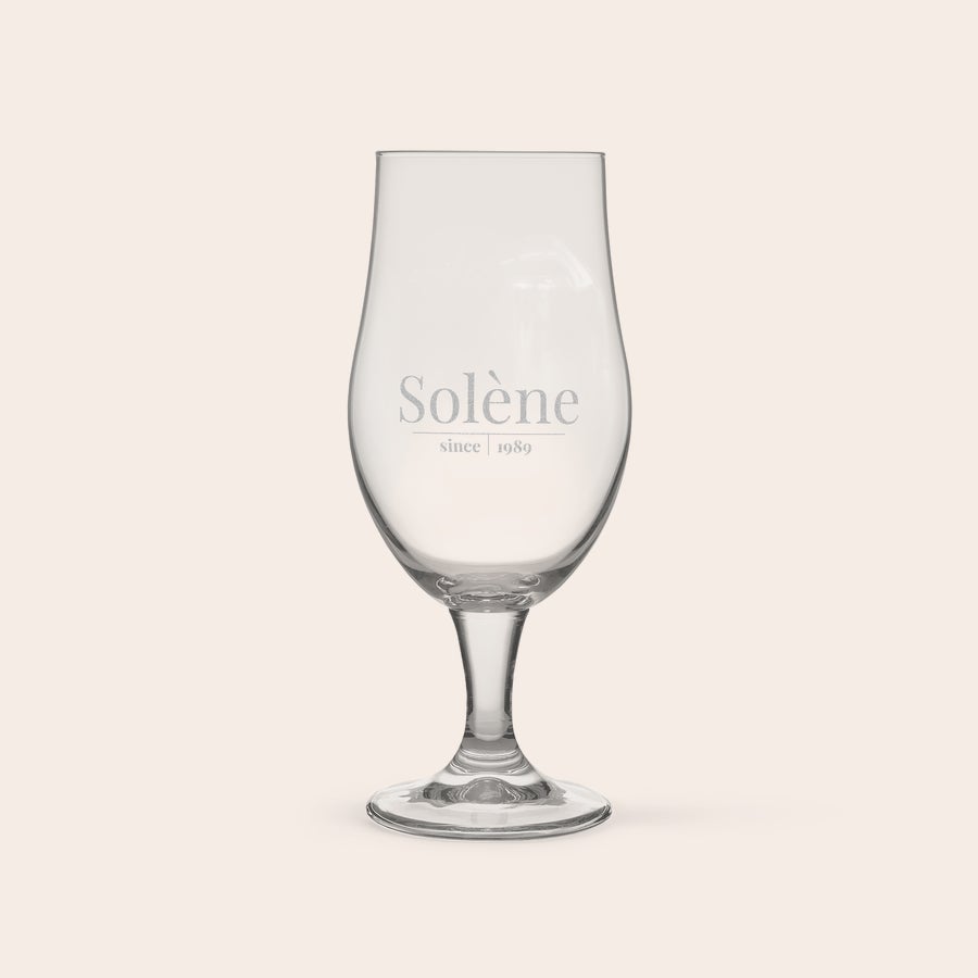 Verre à pina colada personnalisé Verre à pina colada personnalisé, gravé avec le prénom Solene et l'année 1989.