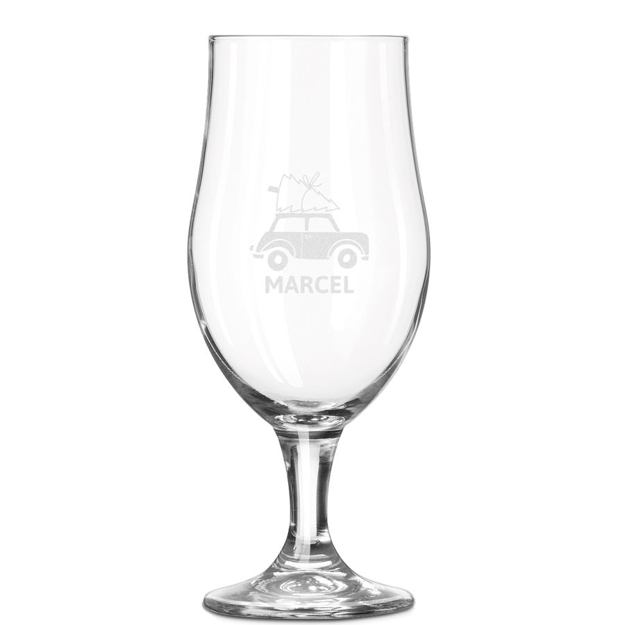 Bierglas op voet graveren Bierglas op voet graveren