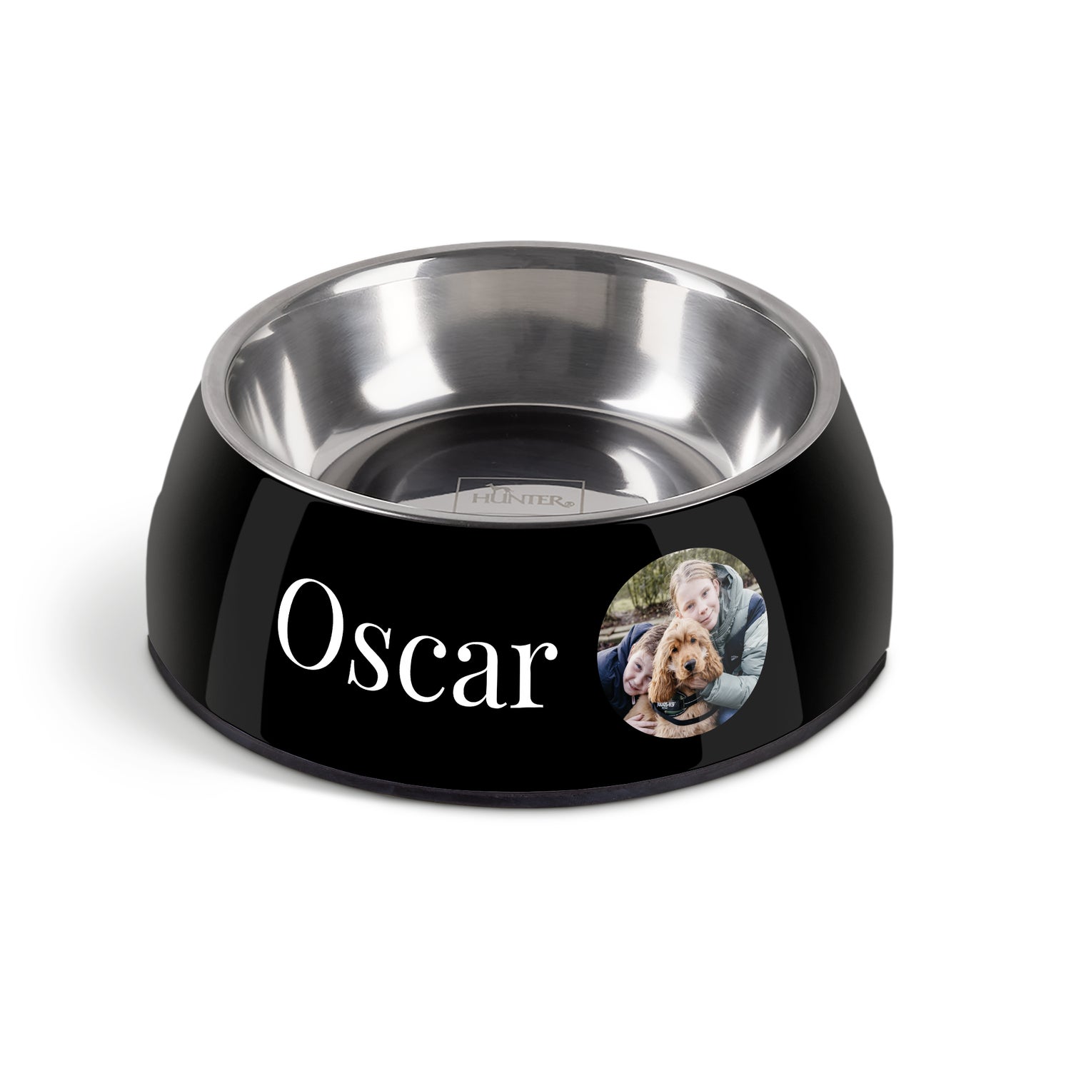 Personalizowana miska na karm� dla psa - Czarna - 700 ml