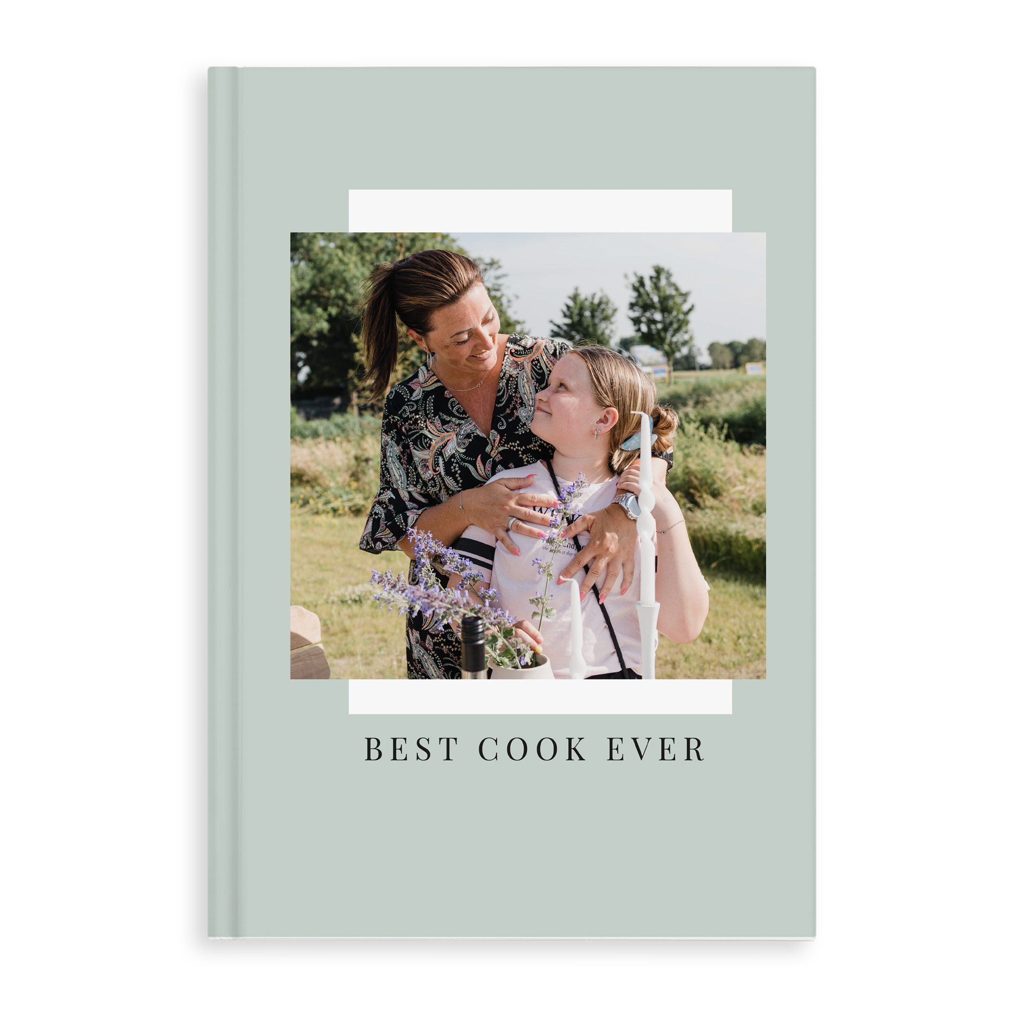 Personalisiertes Kochbuch mit eigenem Foto, aufgedrucktem Text Best Cook Ever, perfekt um deine Rezepte zu notieren