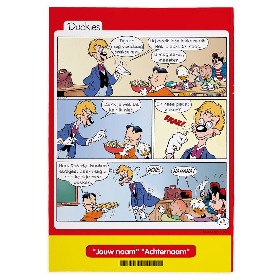 Stripboek Donald Duck met naam